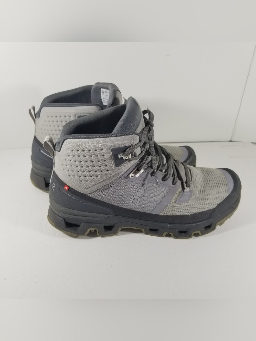On Running Cloudrock 2 Waterproof Hiking Boots Men's Size 12 Gray/Eclipse